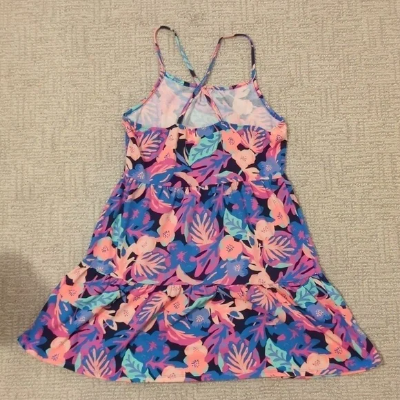 Cat & Jack tropical cross back dress girls size large 10/12 - Picture 6 of 6
